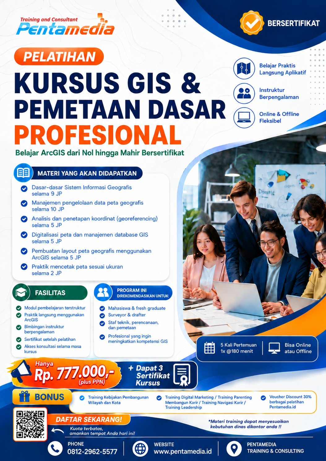 Kursus GIS & Pemetaan Dasar Profesional Bersertifikat | Belajar ArcGIS dari Nol Hingga Mahir